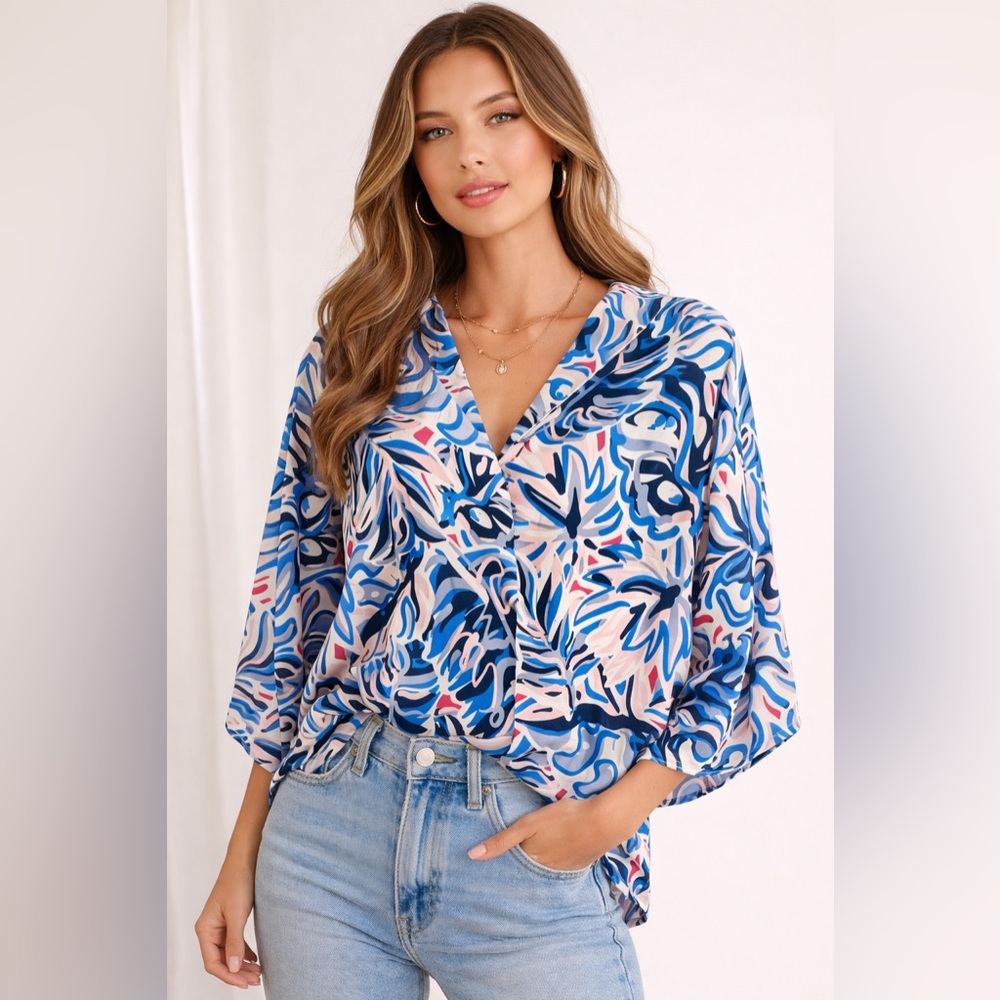 Simply Southern Draper Leaf oversized Top